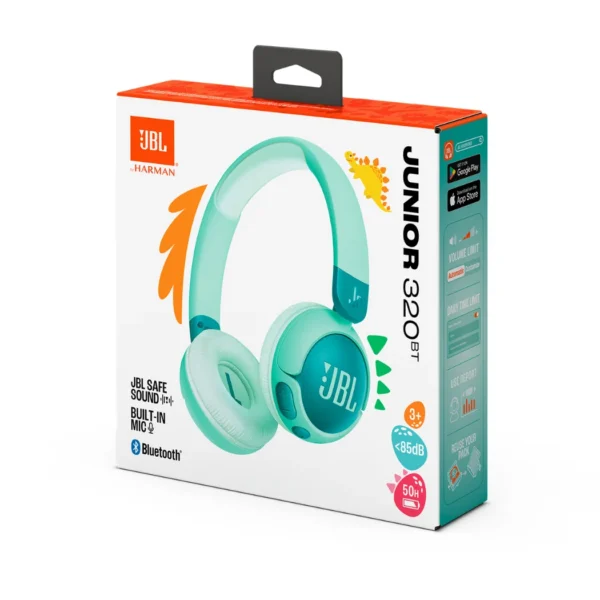 JBL Junior 320BT - Audífonos inalámbricos de diadema, para niños, Bluetooth - Verde - Imagen 2