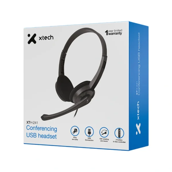 Xtech XTH-241 Audífonos USB para conferencias - Imagen 2