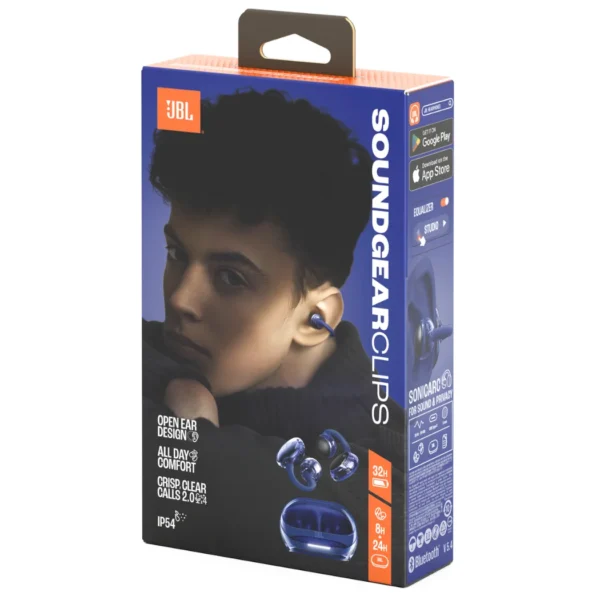 JBL Soundgear Clips - Auriculares inalámbricos de diseño abierto TWS, Bluetooth - Azul - Imagen 2