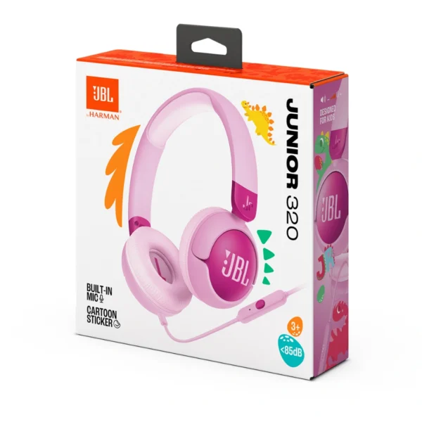JBL Junior 320 Purple — Audífonos con cable para niños, 3.5mm Jack, límite de volumen seguro, morado - Imagen 2