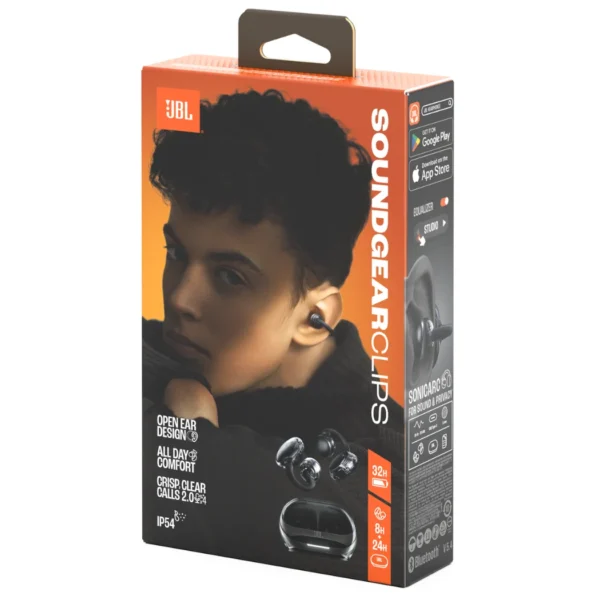 JBL Soundgear Clips - Auriculares inalámbricos de diseño abierto TWS, Bluetooth - Negro - Imagen 2