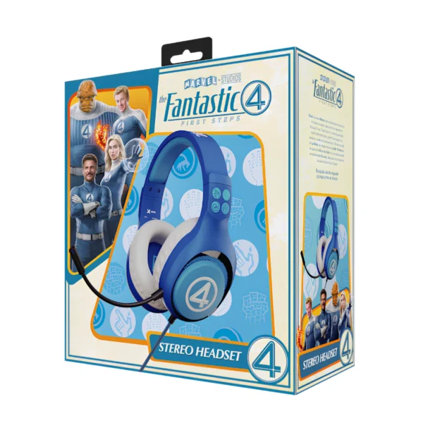 Xtech Headset Fantastic 4 edition — Audífonos alámbricos, estéreo, 3.5mm (TRRS) y USB para alimentación, azul - Imagen 2