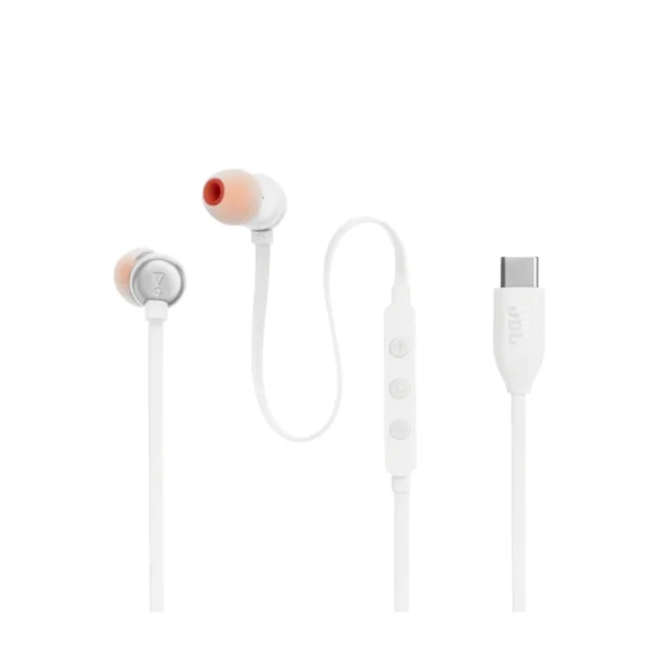 JBL Tune 310C - Auriculares alámbricos, USB-C, 3 botones - Blanco - Imagen 5