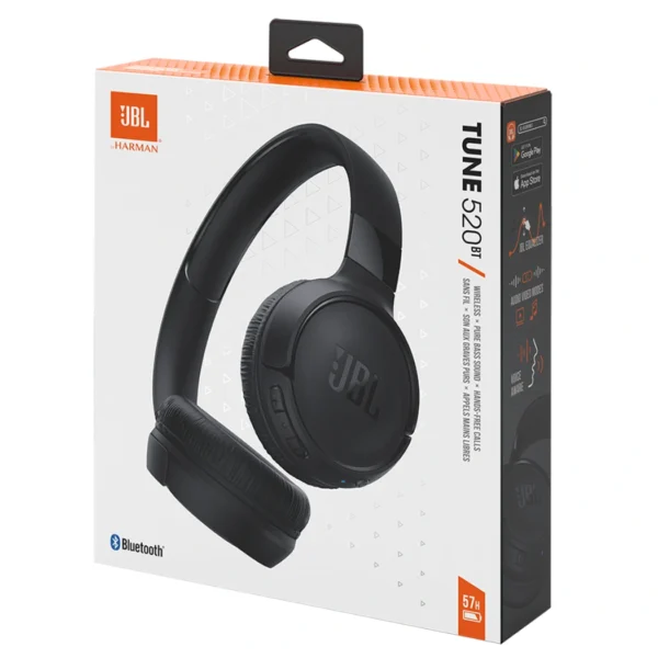 JBL Tune 520BT — Audífonos inalámbricos, Bluetooth, negro - Imagen 2