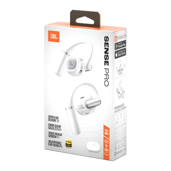 JBL Sense Pro - Auriculares inalámbricos open-ear, OpenSound, Spatial Sound, Hi-Res - Blanco - Imagen 2