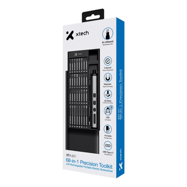 Xtech Kit de herramientas de precisión 68 en 1 - Imagen 2
