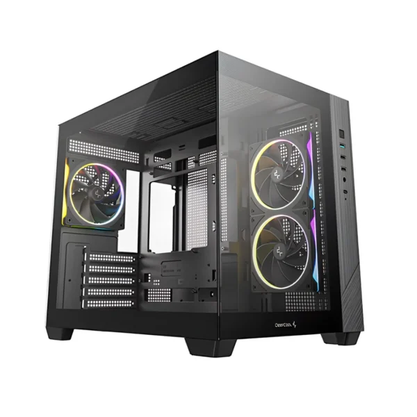 DeepCool CG330 3F - Case MicroATX, 3 Fans 120mm - Negro - Imagen 2