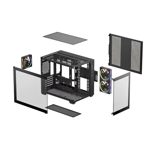 DeepCool CG330 3F - Case MicroATX, 3 Fans 120mm - Negro - Imagen 5