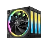 DeepCool FL12R 3 IN 1 — 3 Fans Reversibles 120mm ARGB, 1200rpm, Conector PWM 4 pines, Negro | R-FL12R-BKAPN3-G