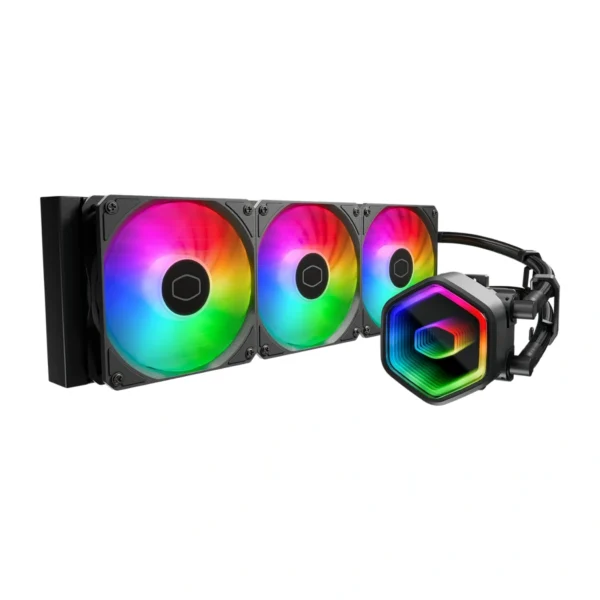 Cooler Master MasterLiquid 360 Core II ARGB — Enfriador líquido AiO 360mm, socket AM4, AM5, LGA 1700, LGA 1851, Negro | MLW-D36M-A18PA-R1 - Imagen 3