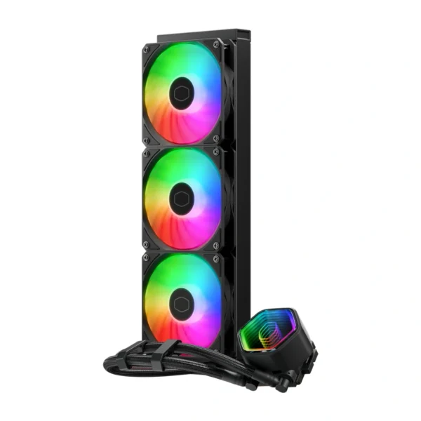 Cooler Master MasterLiquid 360 Core II ARGB — Enfriador líquido AiO 360mm, socket AM4, AM5, LGA 1700, LGA 1851, Negro | MLW-D36M-A18PA-R1 - Imagen 2