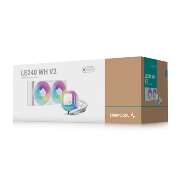 DeepCool LE240 WH V2 — Enfriador Líquido AiO 240mm, socket AM4, AM5, LGA 1700, LGA 1851, Blanco | R-LE240-WHAMMN-G-2 - Imagen 2