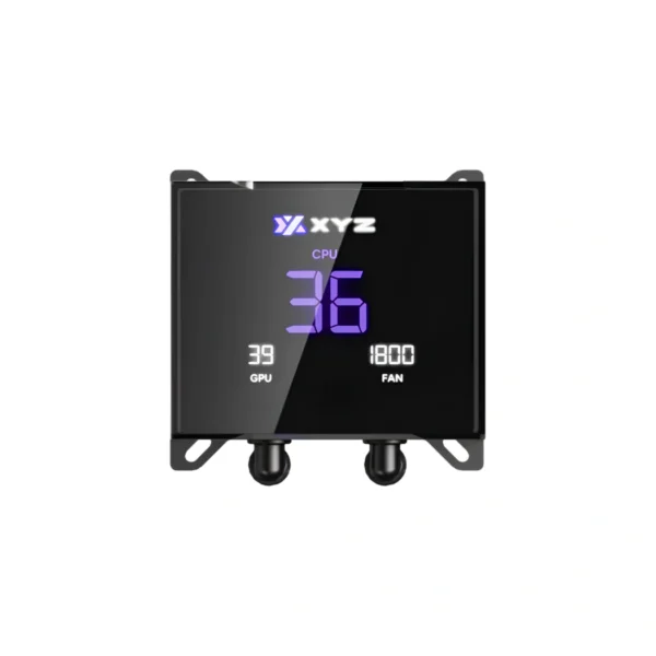 XYZ Hydrotemp 240 — Enfriador Líquido AiO 240mm, Pantalla 3.5" GPU/CPU/RPM data, AM4, AM5, LGA 1700, LGA 1851, Negro - Imagen 4