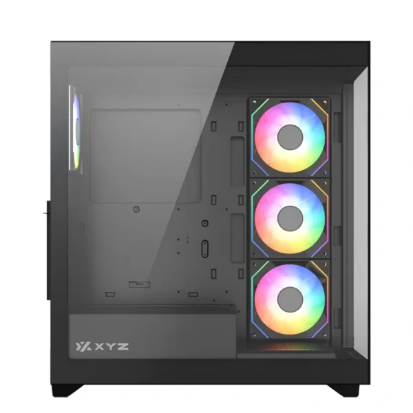 XYZ Titanium View — Caja ATX, 4 Fans ARGB, controlador, Negro - Imagen 2