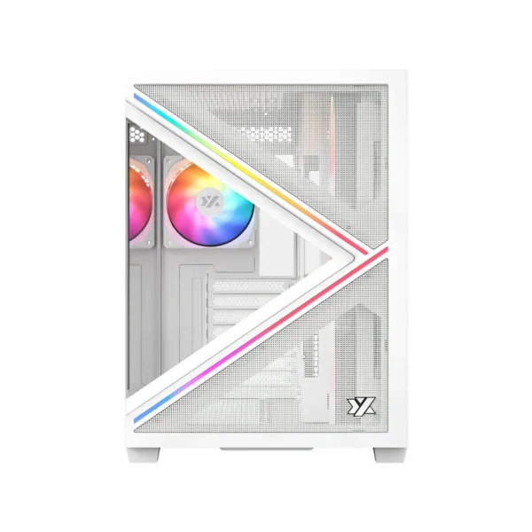 XYZ Qubex White — Caja ATX, 4 Fans ARGB, controlador - Blanco - Imagen 3