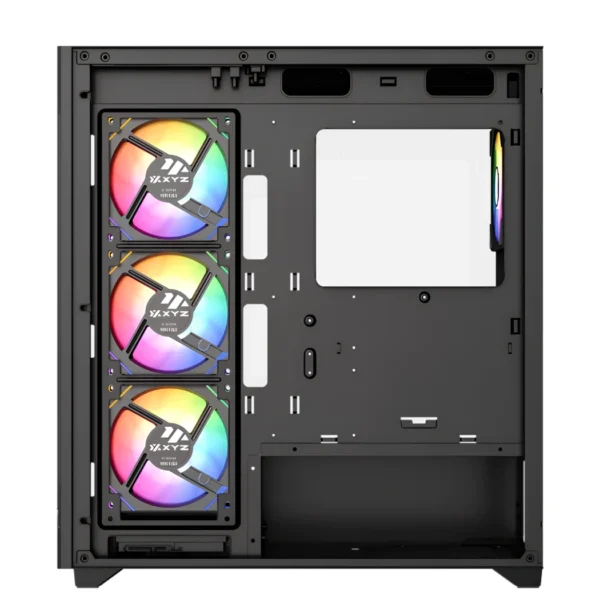 XYZ Titanium View — Caja ATX, 4 Fans ARGB, controlador, Negro - Imagen 3