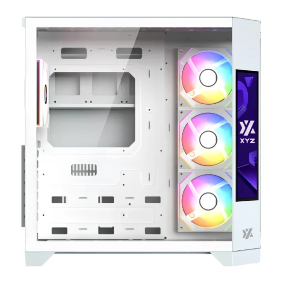 XYZ Neutron White — Caja ATX, 4 Fans 120mm RGB, pantalla LCD 8.8" - Blanco - Imagen 2
