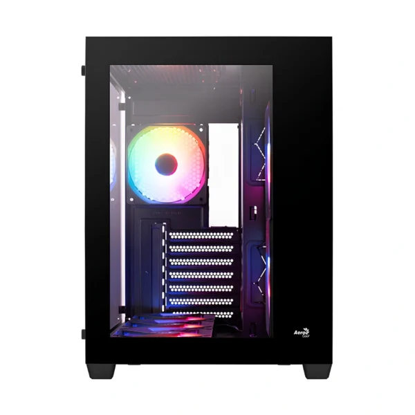 Aerocool Dryft Black V1 — Caja ATX, 6 Fans RGB Fijo, Negro | DRYFT-G-BK-V1 - Imagen 3