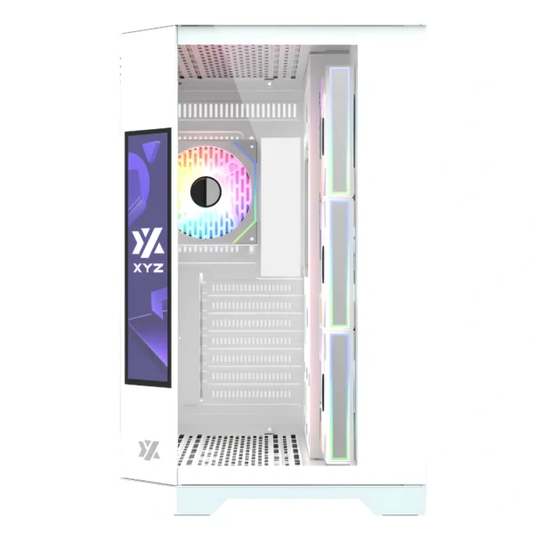XYZ Neutron White — Caja ATX, 4 Fans 120mm RGB, pantalla LCD 8.8" - Blanco - Imagen 3