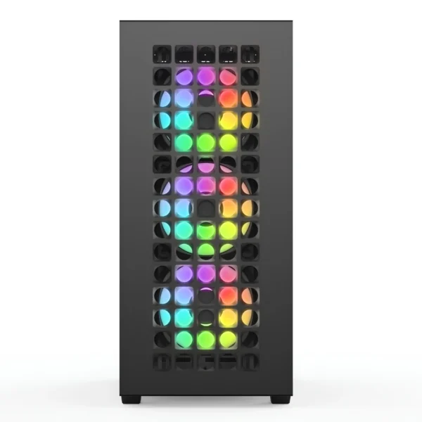 AeroCool D502A — Caja ATX, 4 Fans ARGB, Negro | D502A-G-BK-V1 - Imagen 2