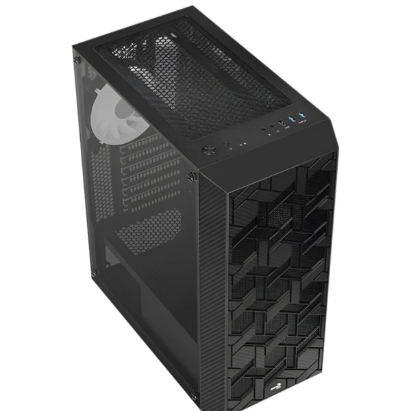 Aerocool Hive FRGB — Caja ATX, 1 Fan RGB Fijo, Negro | HIVE-G-BK-V3 - Imagen 2