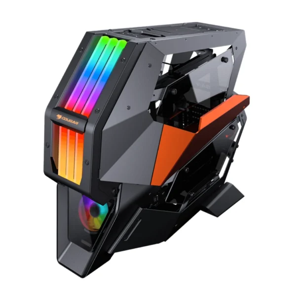 Cougar Conquer 2 — Caja ATX, 1 fan ARGB, negro/naranja | CONQUER-2-BK - Imagen 3