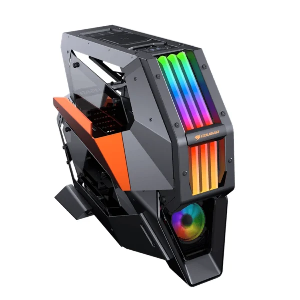 Cougar Conquer 2 — Caja ATX, 1 fan ARGB, negro/naranja | CONQUER-2-BK - Imagen 2