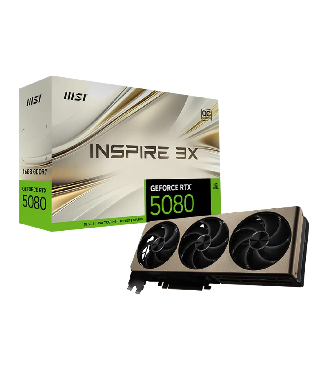 Web Lofi Studio - Computadoras y Componentes (76) MSI GeForce RTX 5080 16G Inspire 3X OC