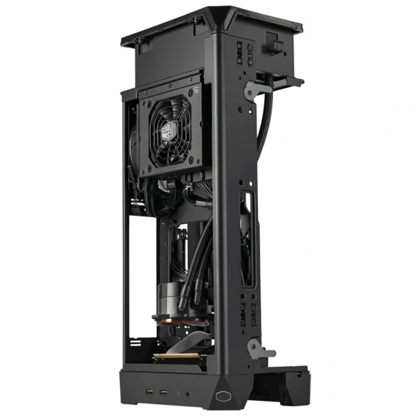 Cooler Master NCORE 100 MAX — Case Mini ITX SFF, Refrigeración preinstalada 120mm, Fuente de Poder V SFX Gold 850W ATX 3.0 PSU, Dark Grey | NR100-MNNN85-SL0 - Imagen 4