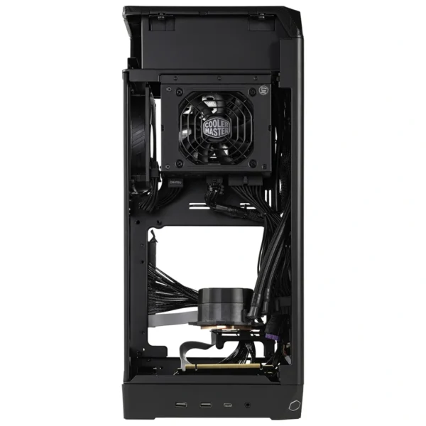Cooler Master NCORE 100 MAX — Case Mini ITX SFF, Refrigeración preinstalada 120mm, Fuente de Poder V SFX Gold 850W ATX 3.0 PSU, Dark Grey | NR100-MNNN85-SL0 - Imagen 5