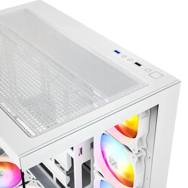 XYZ Tesseract X 50 White — Caja ATX, 6 Fans RGB - Blanco - Imagen 6