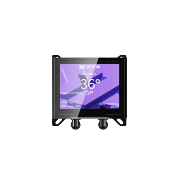 XYZ Hydroview 360 Black — Enfriamiento Líquido AiO 360mm, Pantalla 3.5" personalizada, socket LGA1851/1700-AM5/AM4, negro - Imagen 3