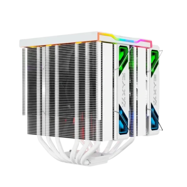 XYZ Thermax 6 Pro Duo White — Disipador de aire, ARGB, pantalla digital, altura 164mm, socket LGA1851/1700-AM5/AM4, blanco - Imagen 4
