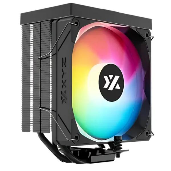 XYZ Thermax 6 Pulsar ARGB  — Disipador de aire | Pantalla digital temperatura | Altura 158mm | Socket AM4 | AM5 | LGA 1700 | LGA 1851 | Negro - Imagen 2