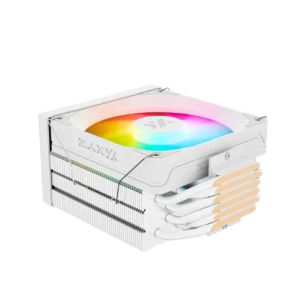 XYZ Thermax 6 Pulsar A-RGB White — Disipador de aire, pantalla digital de temperatura, altura 158mm, socket LGA1851/1700-AM5/AM4, blanco - Imagen 4