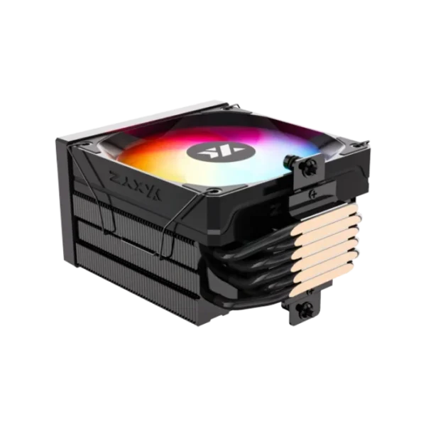 XYZ Thermax 6 Pulsar ARGB  — Disipador de aire | Pantalla digital temperatura | Altura 158mm | Socket AM4 | AM5 | LGA 1700 | LGA 1851 | Negro - Imagen 3