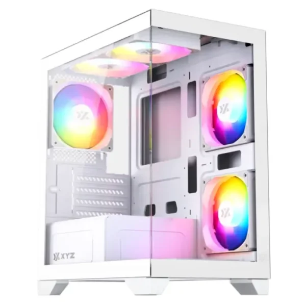 XYZ Titanium View Lite White — Caja microATX, 6 Fans ARGB, blanco - Imagen 2