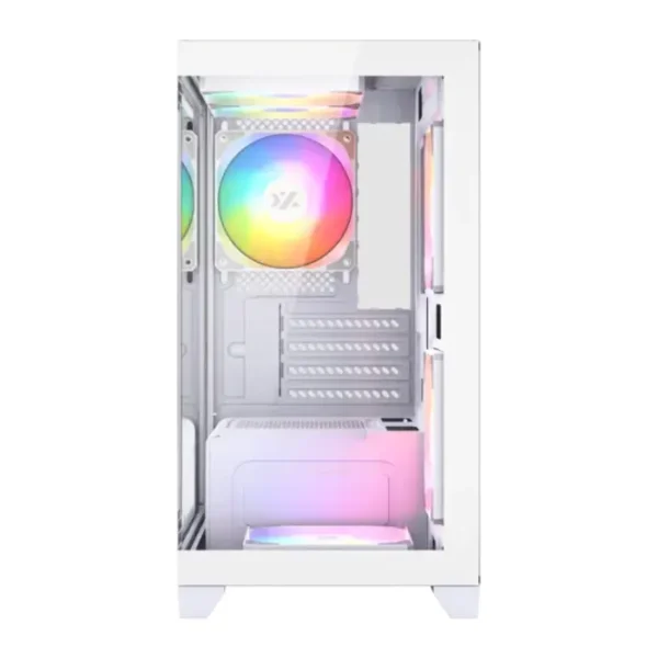XYZ Titanium View Lite White — Caja microATX, 6 Fans ARGB, blanco - Imagen 4
