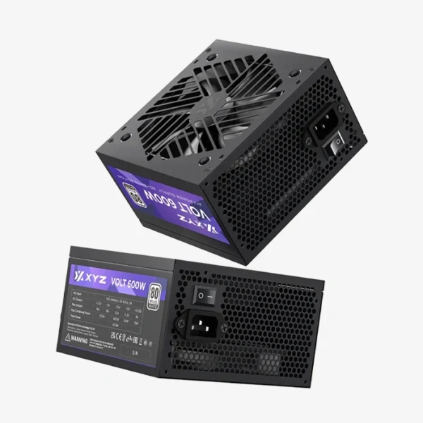 XYZ Volt 600W 80+ White — Fuente de poder, cables planos, PFC activo, capacitores TEAPO - Imagen 2