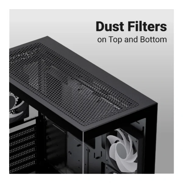 AeroCool P500D Digi — Caja ATX, 3 Fans ARGB, Negro | P500D DIGI-G-BK-V1 - Imagen 6
