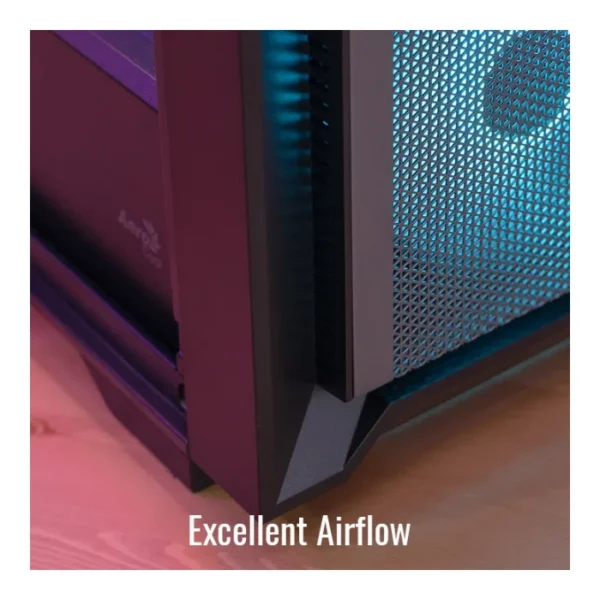 AeroCool Tern Mini — Caja MicroATX, 4 Fans ARGB, PWM ARGB hub, Negro | TERN MINI-G-BK-V2 - Imagen 5