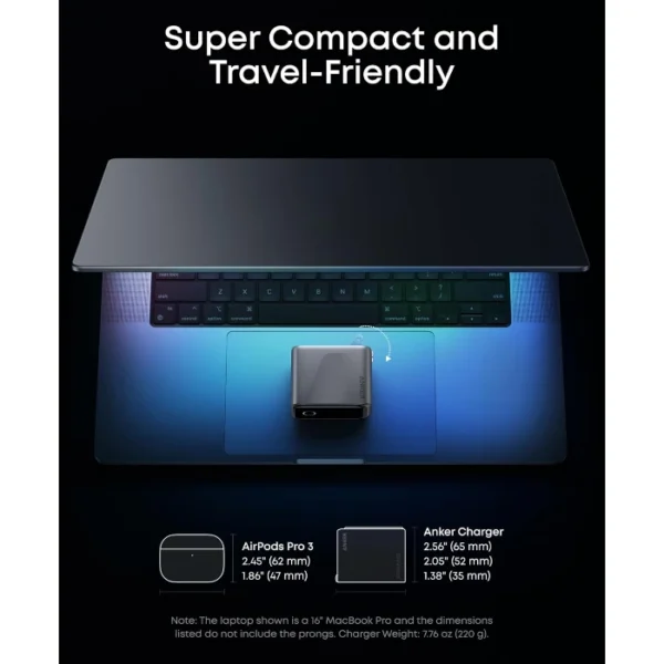 Anker Prime Charger 160W — Cargador 160W | 3 Puertos | Smart Display | GaNPrime 2.0 - Imagen 6