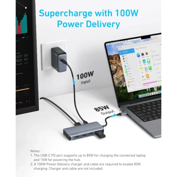 Anker USB-C Hub (7-in-1, Dual Display) - Imagen 2