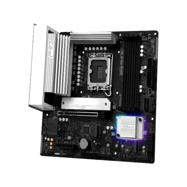 ASRock B860M PRO RS WiFi — MicroATX, LGA 1851, DDR5, 4 slots - Imagen 3