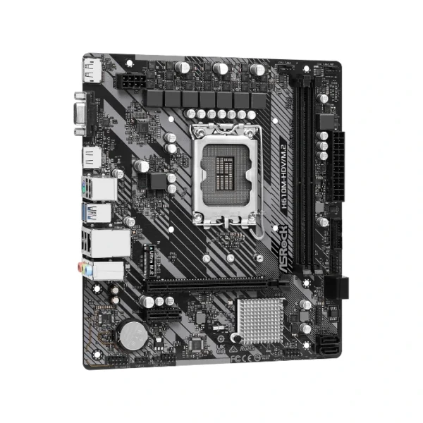 ASRock H610M-HDV/M.2 R2.0 — MicroATX, LGA 1700, DDR4, 2 slots | 90-MXBJH0-A0UAYZ - Imagen 3