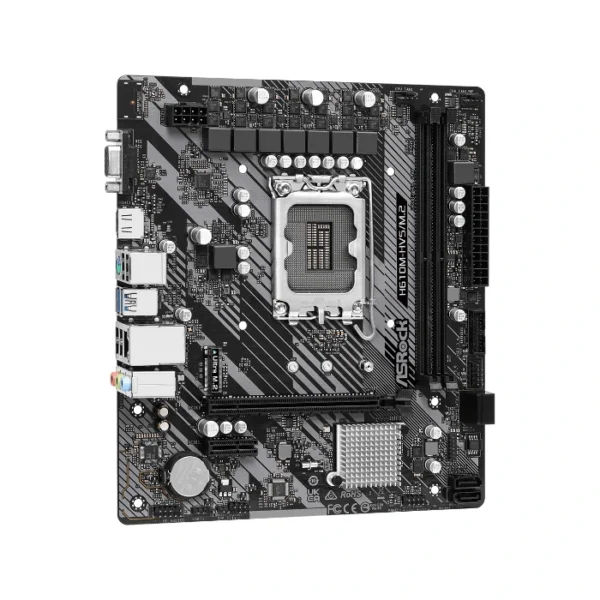 ASRock H610M-HVS/M.2 R2.0 — MicroATX, LGA 1700, DDR4, 2 slots - Imagen 3