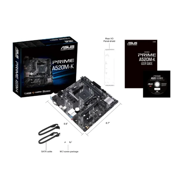 ASUS Prime A520M-K — MicroATX, AM4, DDR4, 2 slots | 90MB1500-M0EAY0 - Imagen 5