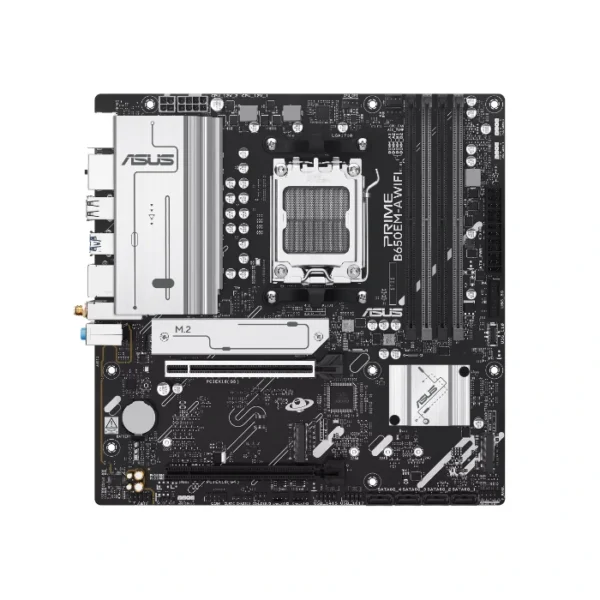 ASUS Prime B650EM-A WiFi — MicroATX, AM5, DDR5, 4 slots | 90MB1LM0-M0EAY0 - Imagen 2