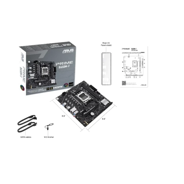 ASUS Prime B650M-F — MicroATX, AM5, DDR5, 2 slots | 90MB1HK0-M0EAY0 - Imagen 6