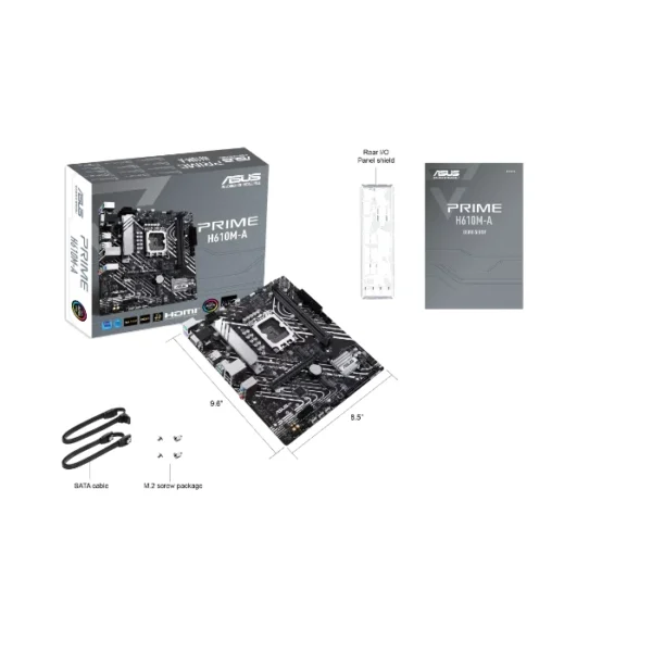 ASUS Prime H610M-A — MicroATX, LGA 1700, DDR5, 2 slots | 90MB1G20-M0EAY0 - Imagen 5